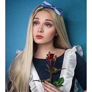 22” Straight Side Part Ombre Blonde -With Brown Roots Lace Front Wig NEW